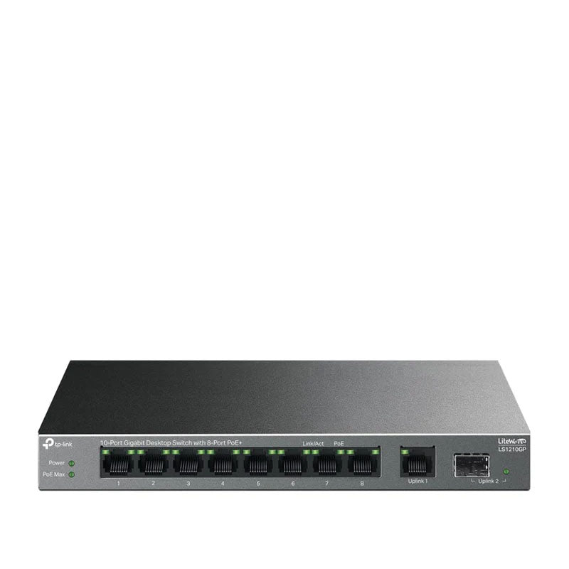 TP-Link 10-Port Gigabit Desktop Switch with 8-Port PoE+ TP-Link 10-Port Gigabit Desktop Switch with 8-Port PoE+
